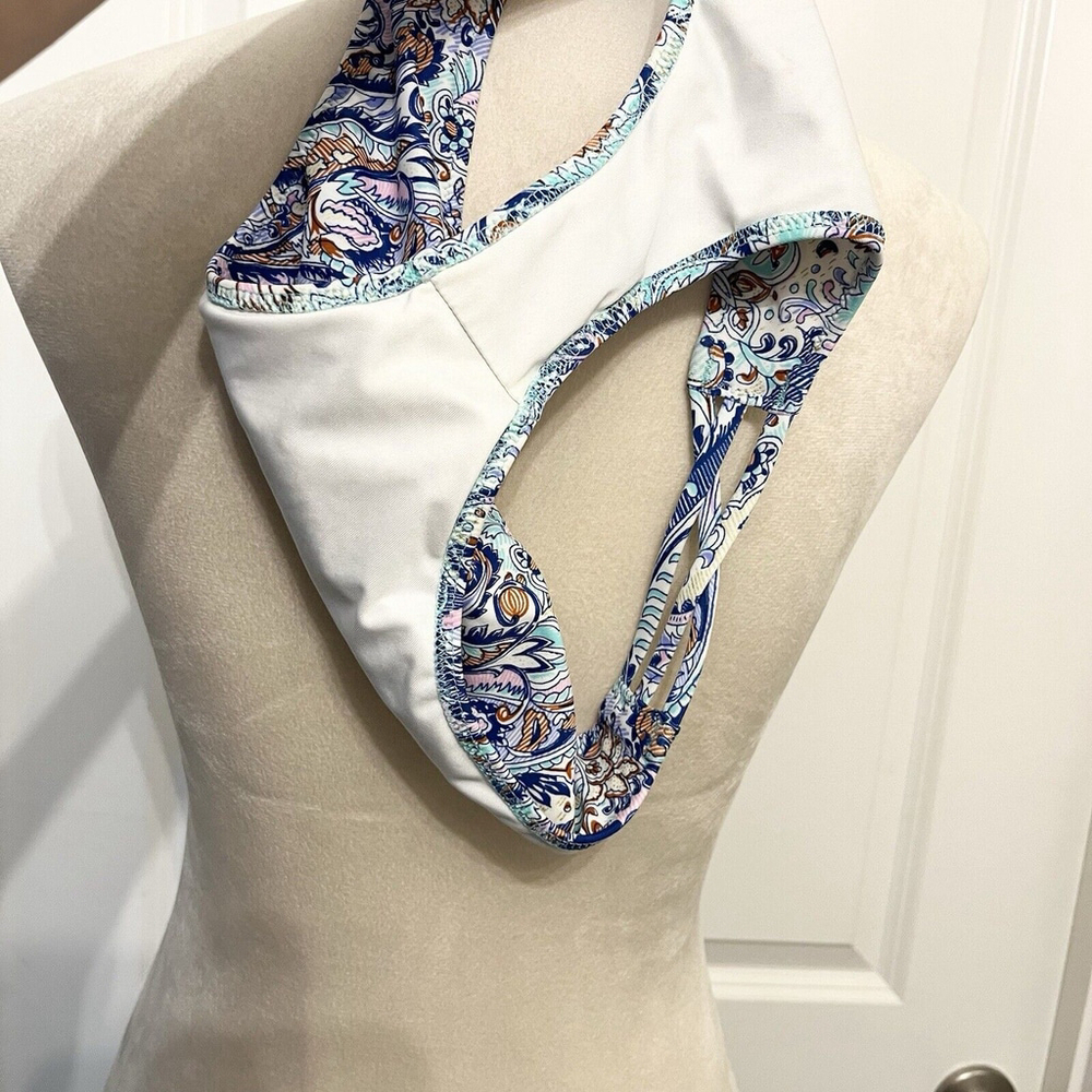 Victoria Secrets Bikini Set- 34B Padded Top- Small Bottom- Blue Purple Paisley - Picture 12 of 13